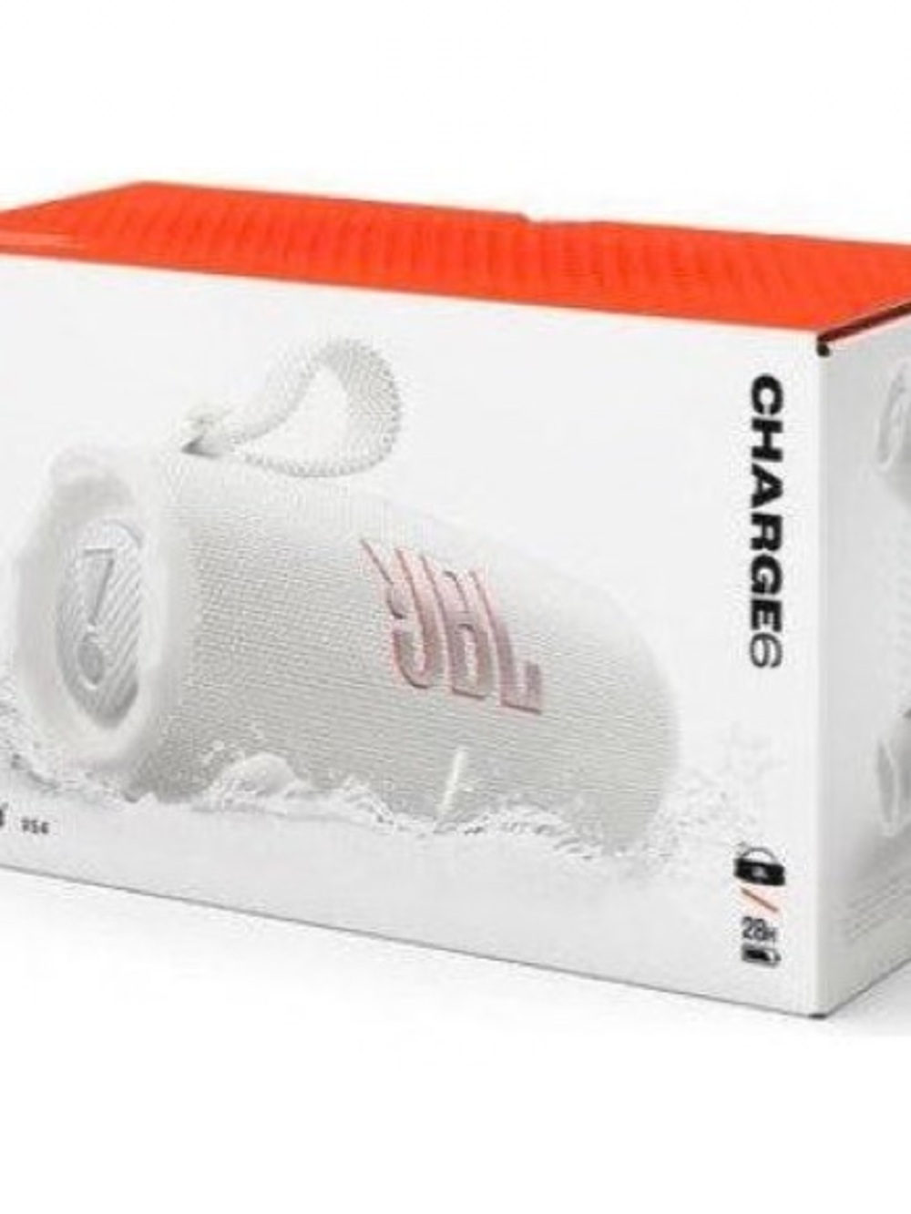 JBL CHARGE6 PORTABLE WATERPROOF SPEAKER WITH POWER BANK - WHITE